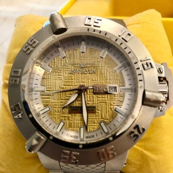 Invicta Automatic Watch SUBAQUA Noma III Limited Edition Gold Dial Model 5094
